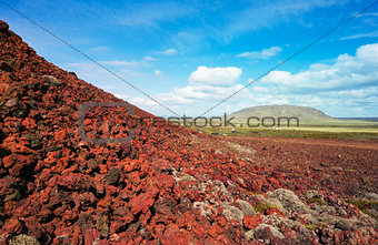 Red Solidified Lava