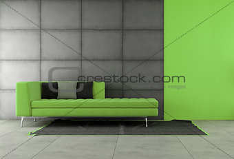 Black and green living room