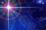 Disco Background with disco ball and a variety of effects