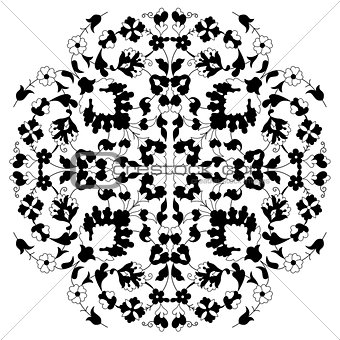 artistic ottoman black pattern series twenty nine