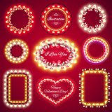 Valentines Lights Frames with a Copy Space Set1