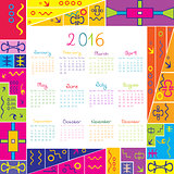 2016 calendar with frame for kids