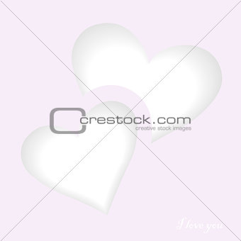 Love card with two hearts