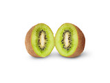 Two Halves Juicy Kiwi Fruit