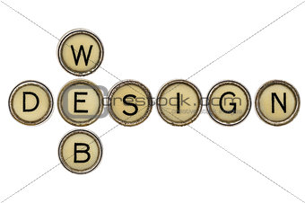 web design in typewriter keys