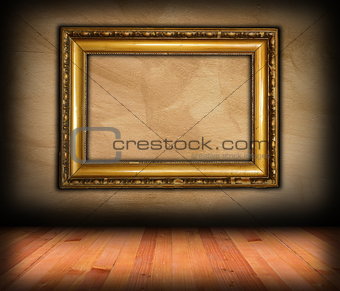 vintage victorian frame on wall