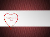 Valentine greeting with heart shaped paper clip
