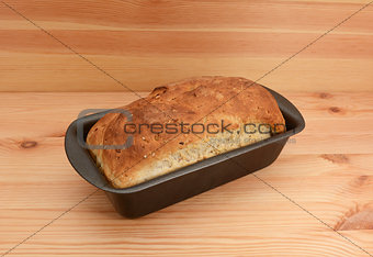 Loaf of bread fresh from the oven