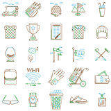 Vector collection of contour icons for golf