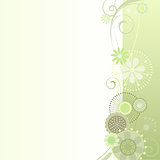  Floral background in light green