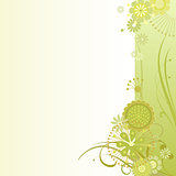 Floral background in sulfur