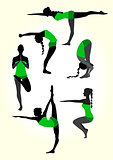 Yoga female silhouette