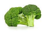 fresh green broccoli isolated on white background