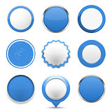 Blue Round Buttons