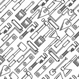 Monochrome vector background for hand tools