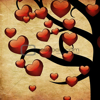 Tree with hearts
