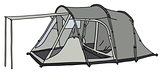 Gray tent
