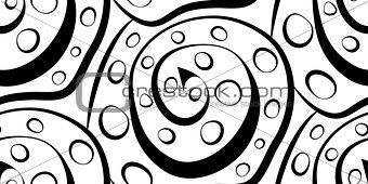 Seamless vector abstraction of spirals and circles. modern art