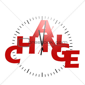 Change word with clock
