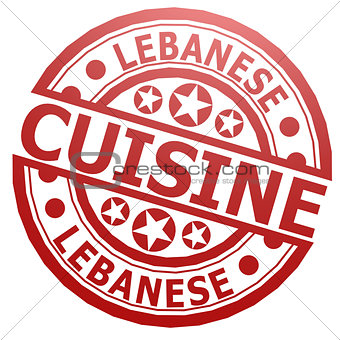 Lebanese cuisine stamp