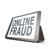 Tablet with online fraud word