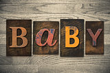 Baby Concept Wooden Letterpress Type