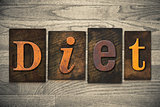 Diet Concept Wooden Letterpress Type