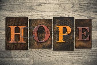 Hope Concept Wooden Letterpress Type