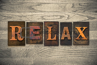 Relax Concept Wooden Letterpress Type