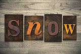 Snow Concept Wooden Letterpress Type