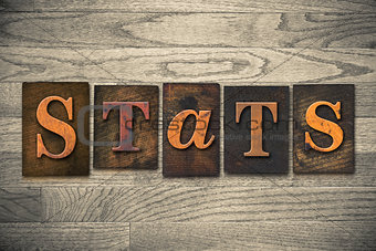 Stats Concept Wooden Letterpress Type