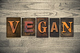 Vegan Concept Wooden Letterpress Type