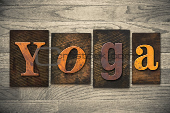 Yoga Concept Wooden Letterpress Type