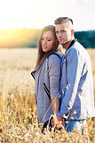 Happy smiling young couple outdoor. valentine concept