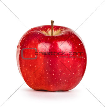 Delicious red apples on a white background