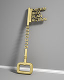 Big key with word. Success concept