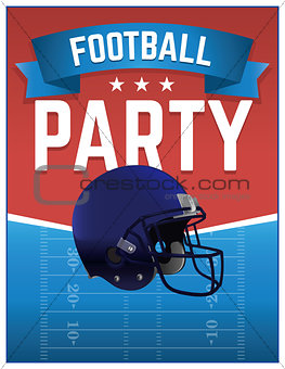 American Football Party Illustration