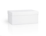 White paper gift box on isolated background