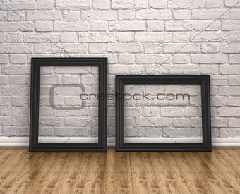 frames on the wall, vector illustration.