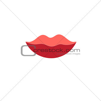 lips on a white background