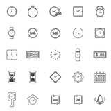 Time line icons on white background