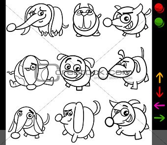 dogs game characters coloring page
