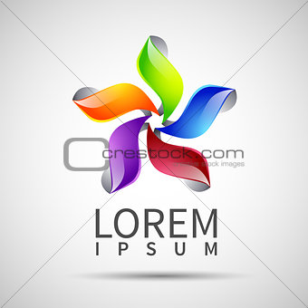 abstract element shape vector design icon