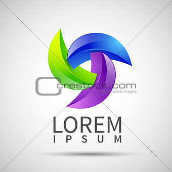 abstract element shape vector design icon