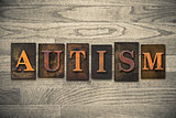 Autism Concept Wooden Letterpress Type