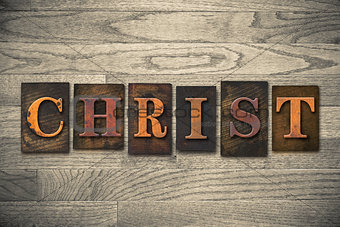 Christ Concept Wooden Letterpress Type