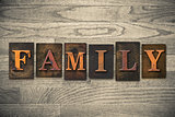 Family Concept Wooden Letterpress Type