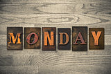 Monday Concept Wooden Letterpress Type