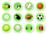 Sport balls icon set