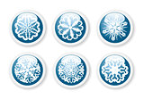 Christmas snowflake stickers
